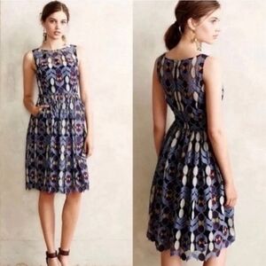 Maeve Anthropologie Lace Fit & Flare Dress 2